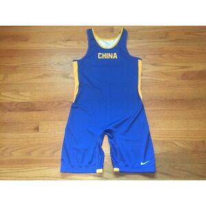 Authentic Limited Edition Nike China Olympic Singlet - Blue/Yellow, Large - NWT